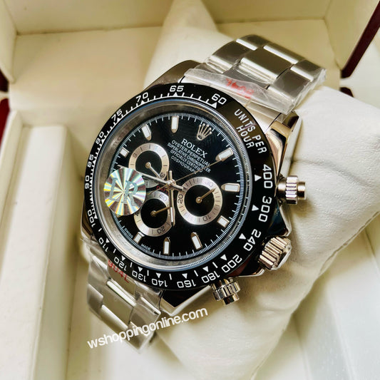 Master Silver Black Daytona Automatic Watch