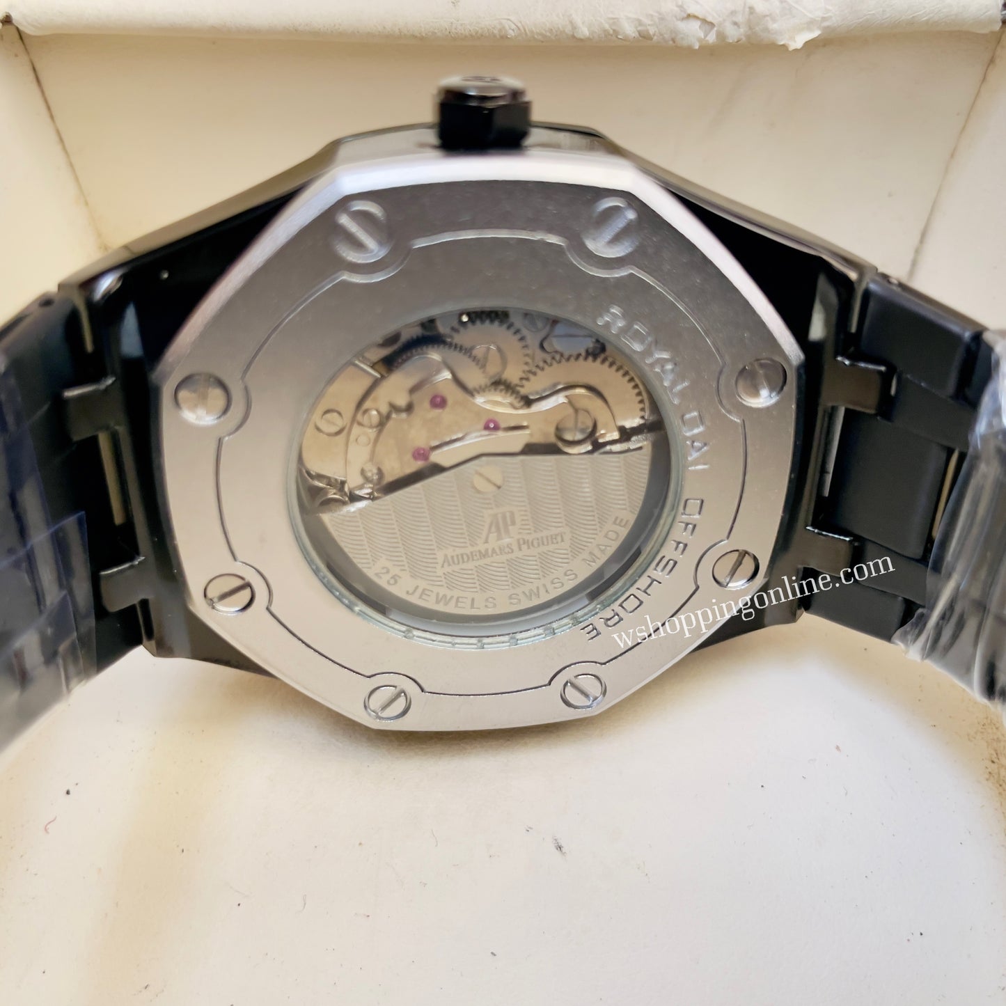 AP Full Black Automatic Skeleton Watch