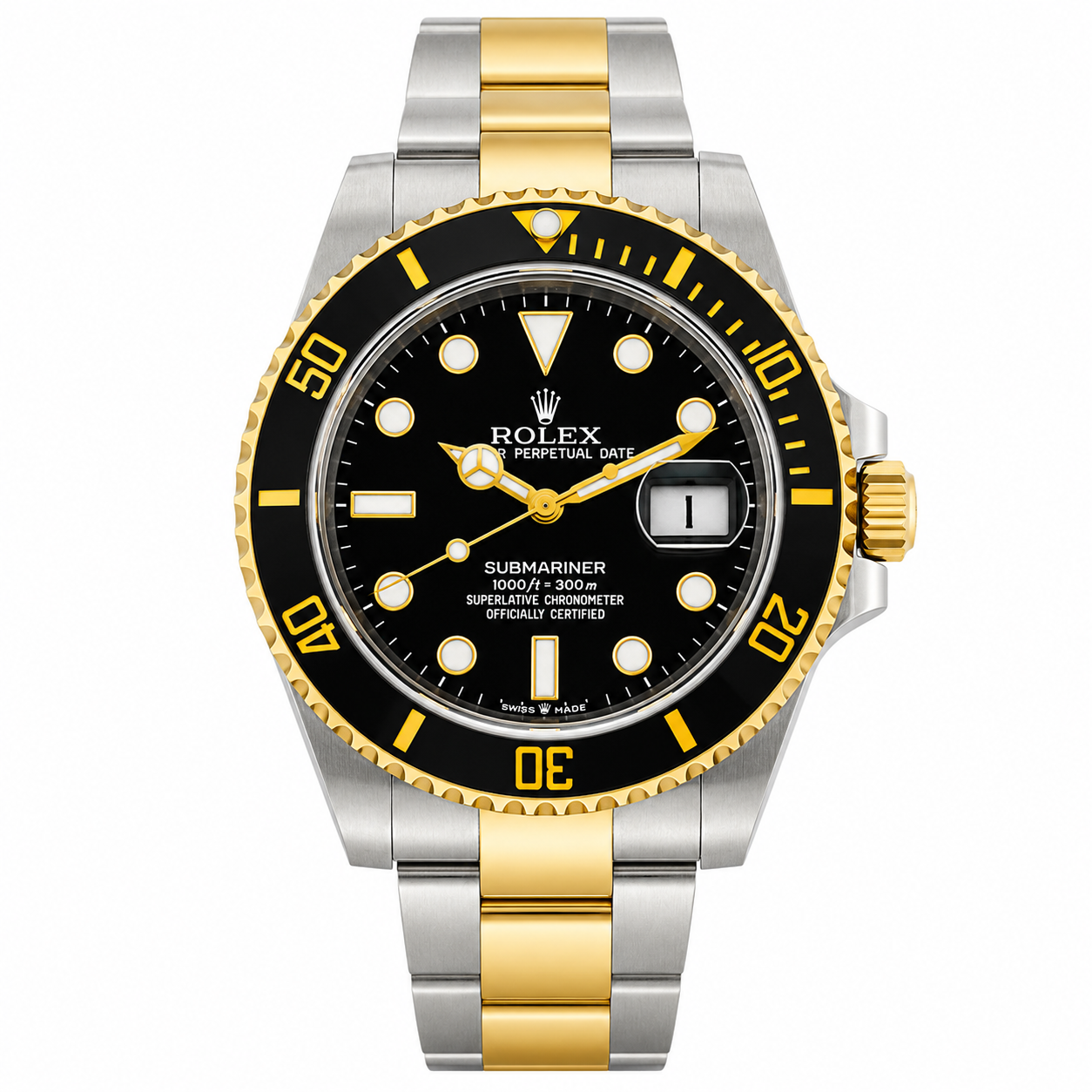 Master Submariner Twotone Black Automatic Watch