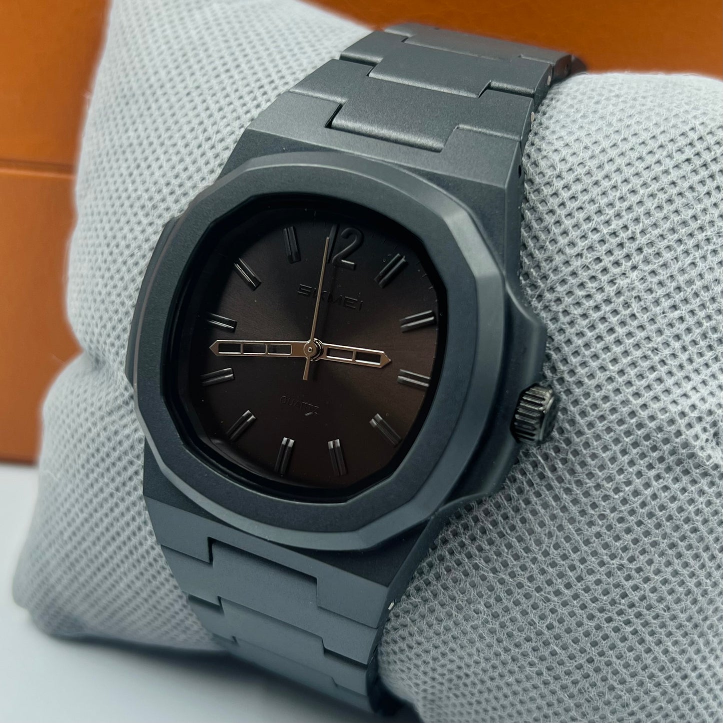 Original Skmei Aura Full Black Chain
