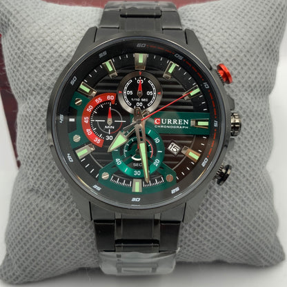 Curren Full Black Chrono Working Watch