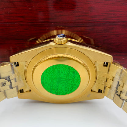 Rolx Golden Blue Datejust Watch