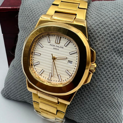 Patek Golden White Watch