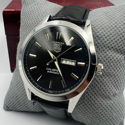 Tag Heuer Silver Black DayDate Watch