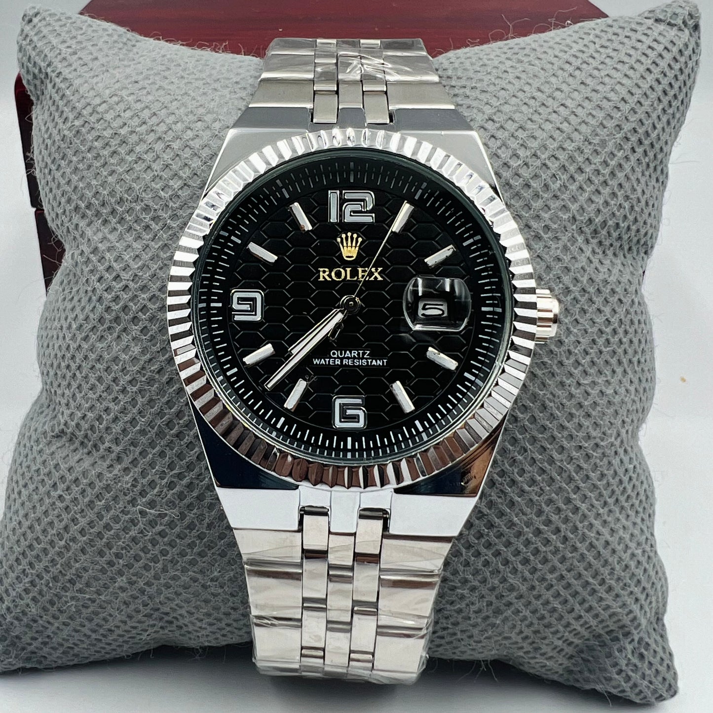 Rolx Landweller Silver Black Watch