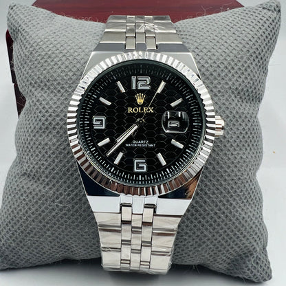 Rolx Landweller Silver Black Watch