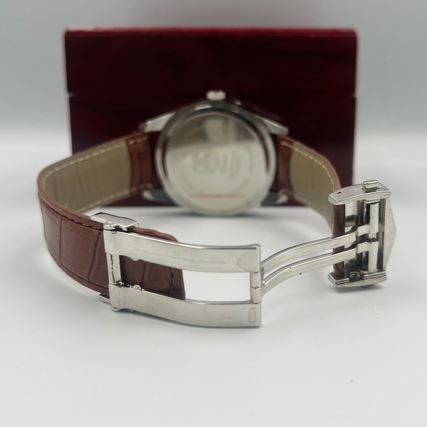 Tag Heuer Silver White Brown DayDate Watch