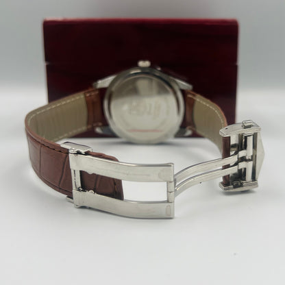 Tag Heuer Silver White Brown DayDate Watch