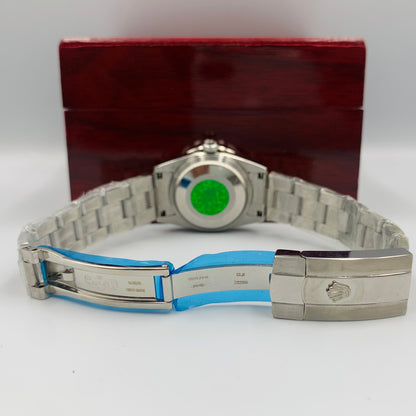 Ladies Rolx Silver Black Datejust Watch