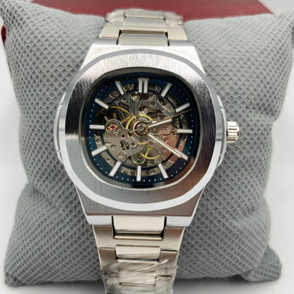 Bestwin Blue Silver Automatic Watch