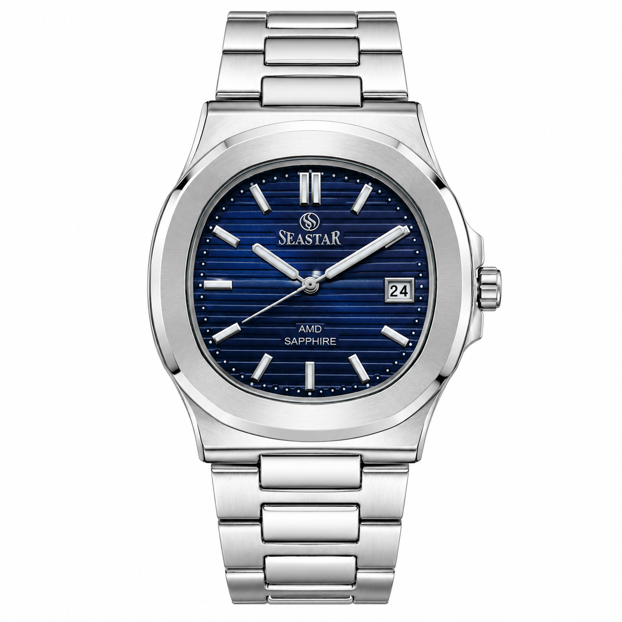 SeaStar Silver Blue Dial Sapphire Original Watch