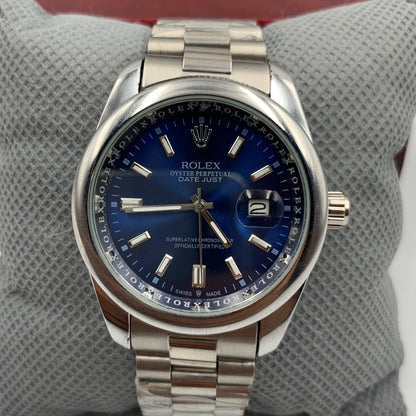 Rolx Milgauss Silver Blue Watch