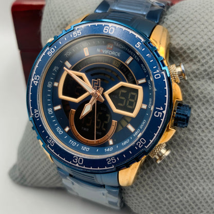 Naviforce Blue Twotime Watch