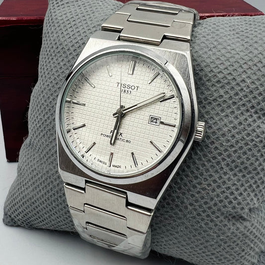 Tissot PRX Silver White Watch
