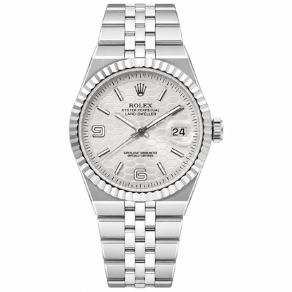 Rolx Landweller New Full Silver Watch
