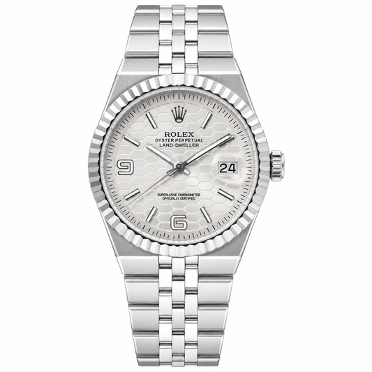 Rolx Landweller New Full Silver Watch