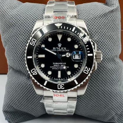 Rolx Submariner Silver Black Automatic Watch