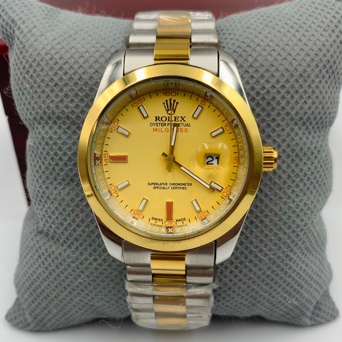 Rolx Twotone Golden Milgauss Watch