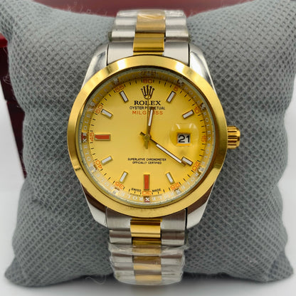 Rolx Twotone Golden Milgauss Watch