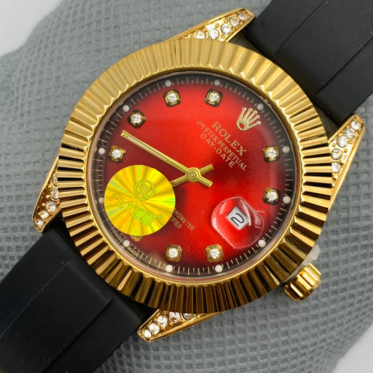 Rolx Golden Red Watch