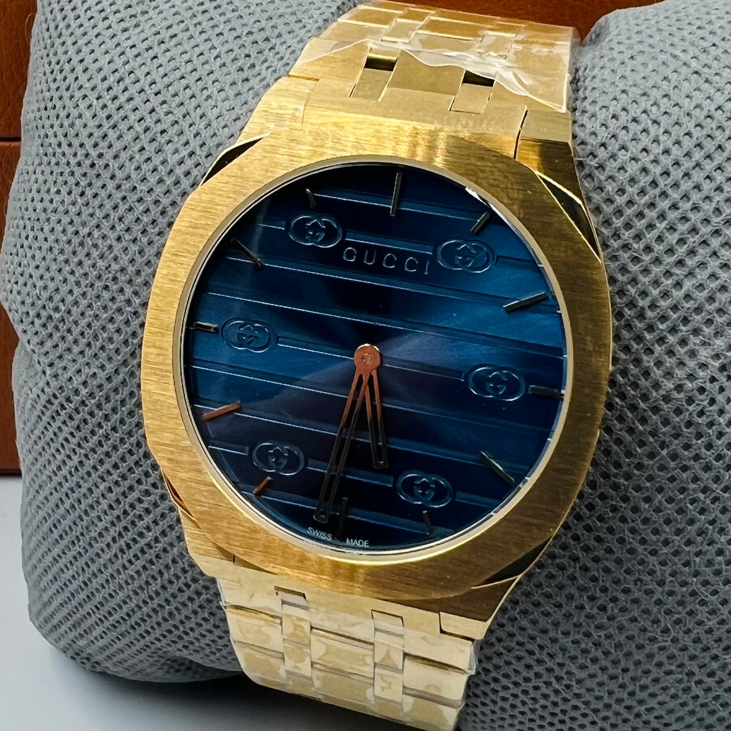 Gucci Full Golden Blue Watch