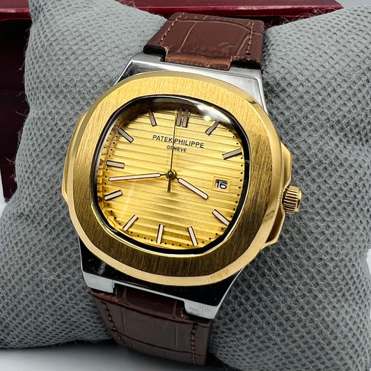Patek Strap Twotone Golden Watch