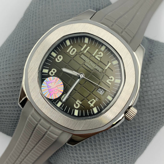 Patek Grey Dail Grey Strap Watch