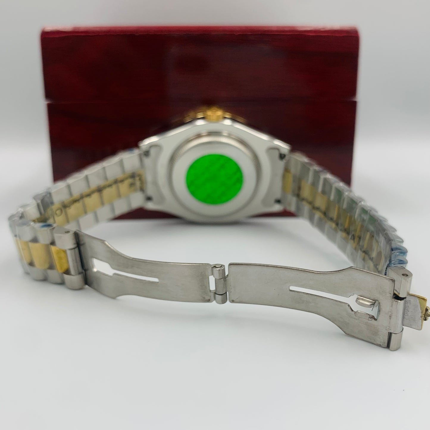 Rolx Simple Twotone Black Datejust Watch