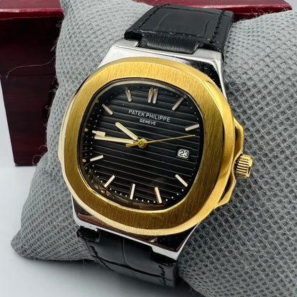 Patek Strap Twotone Black Watch