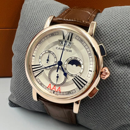 Cartie Chronograph SunMoon Quartz Brown Watch