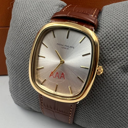 Patek AAA Brown Golden Silver Watch