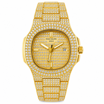 Patek Stones Full Golden Watch