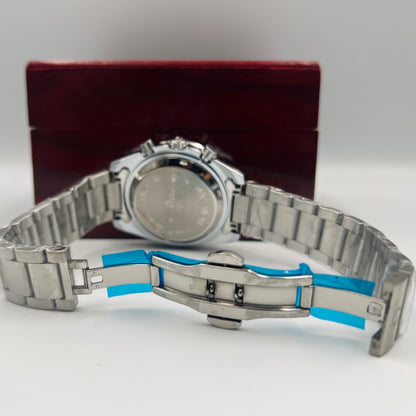 Omega Chain Silver Green Watch