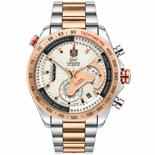Tag Grand Carrera Ring Twotone White Watch