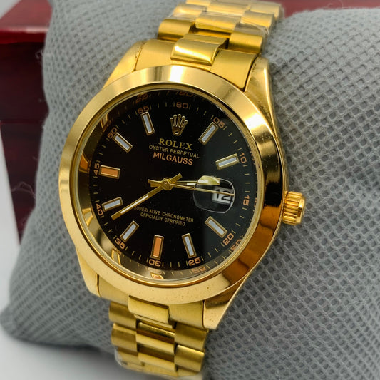 Rolx Golden Black Milgauss Watch