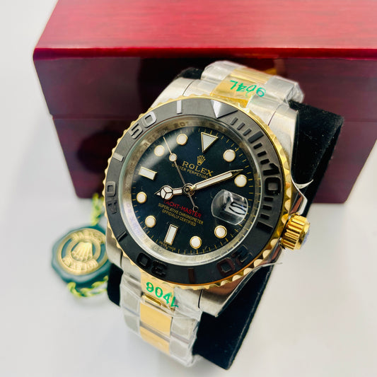Master Yacht Master Twotone Black Automatic Watch