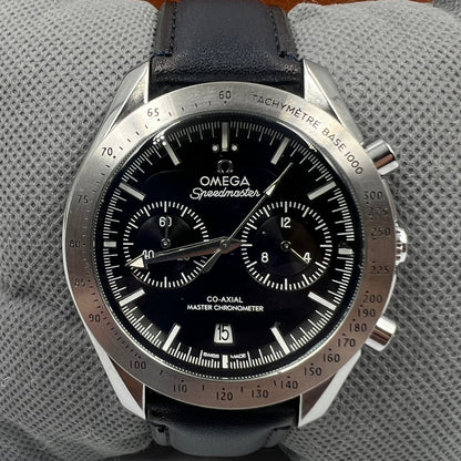 Omega Speedmaster Chronograph Blue Black Strap Watch