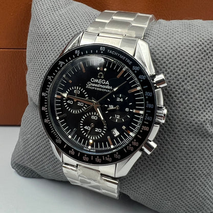 Omega Speedmaster Chronograph Simple Black Watch