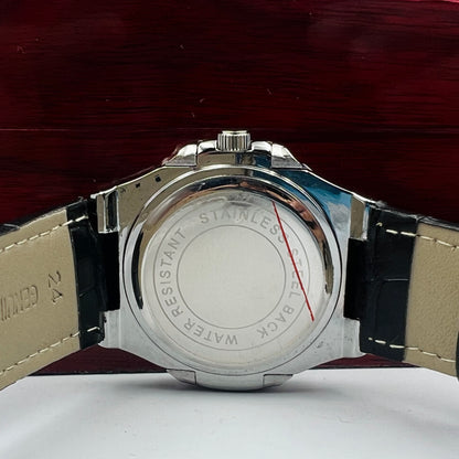 Patek Strap Silver White Watch