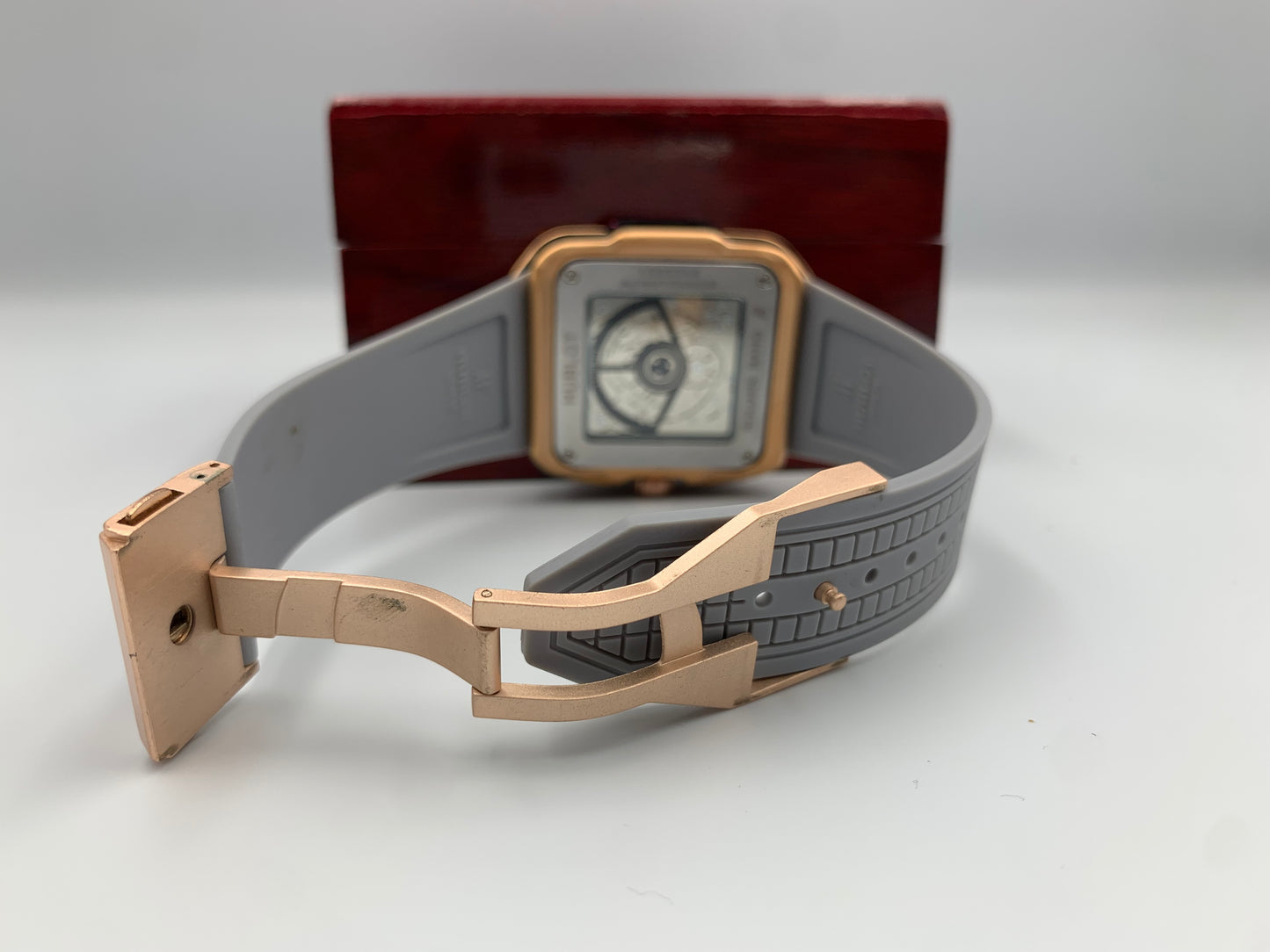 Hublot Square Bang Grey Dail Grey Strap Watch
