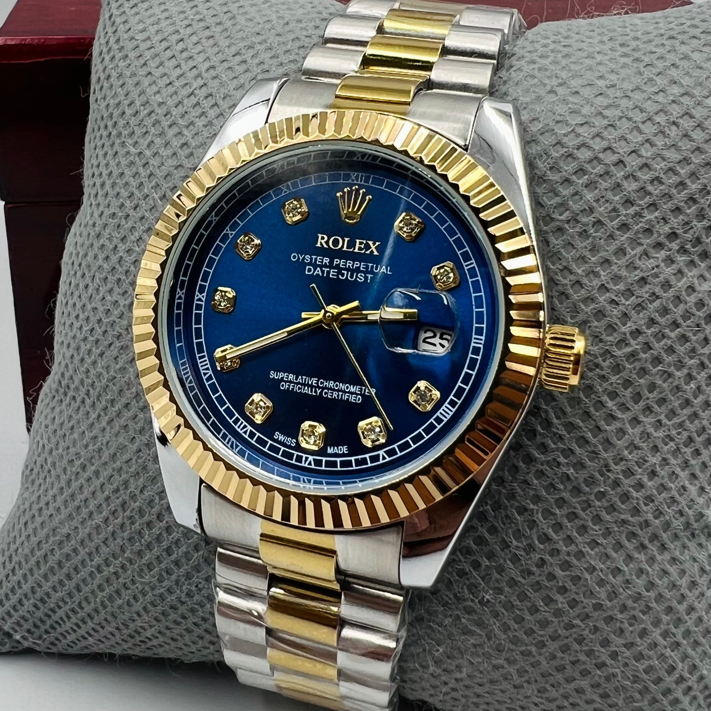 Rolx Datejust Twotone Blue Watch
