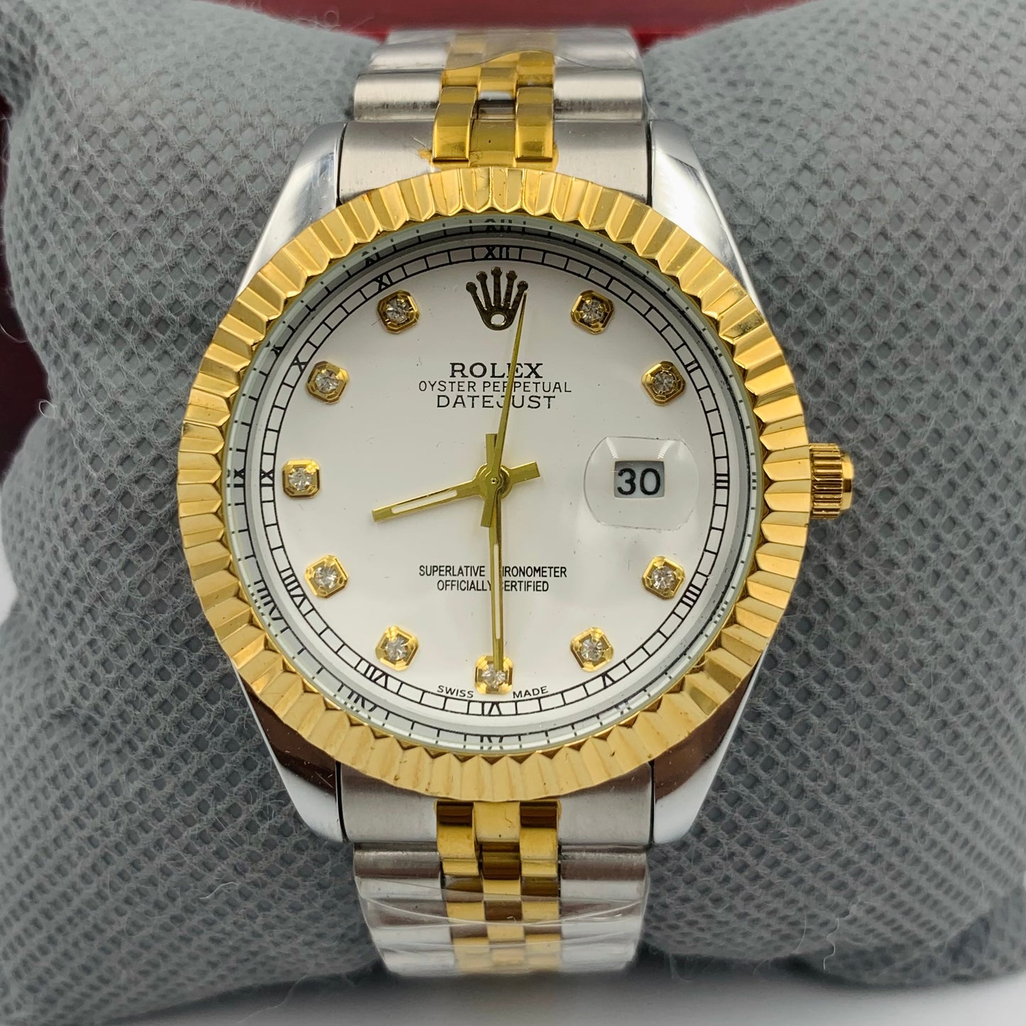 Rolx Twotone White Jublie Datejust Watch