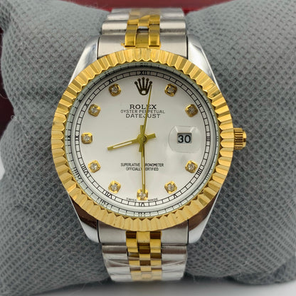 Rolx Twotone White Jublie Datejust Watch