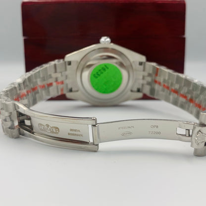 Blue Silver Datejust Watch