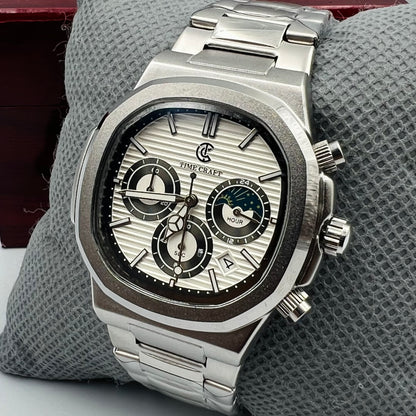 TimeCraft Chain Silver White Watch