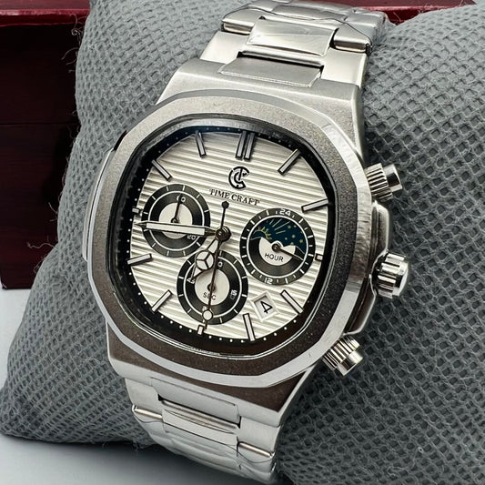 TimeCraft Chain Silver White Watch