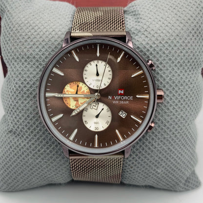 Naviforce Chrono Brown Watch
