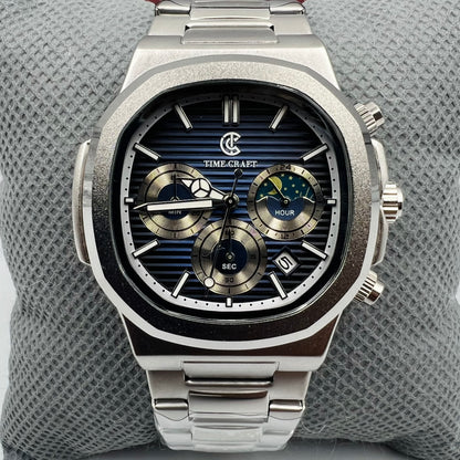 TimeCraft Chain Silver Blue Watch