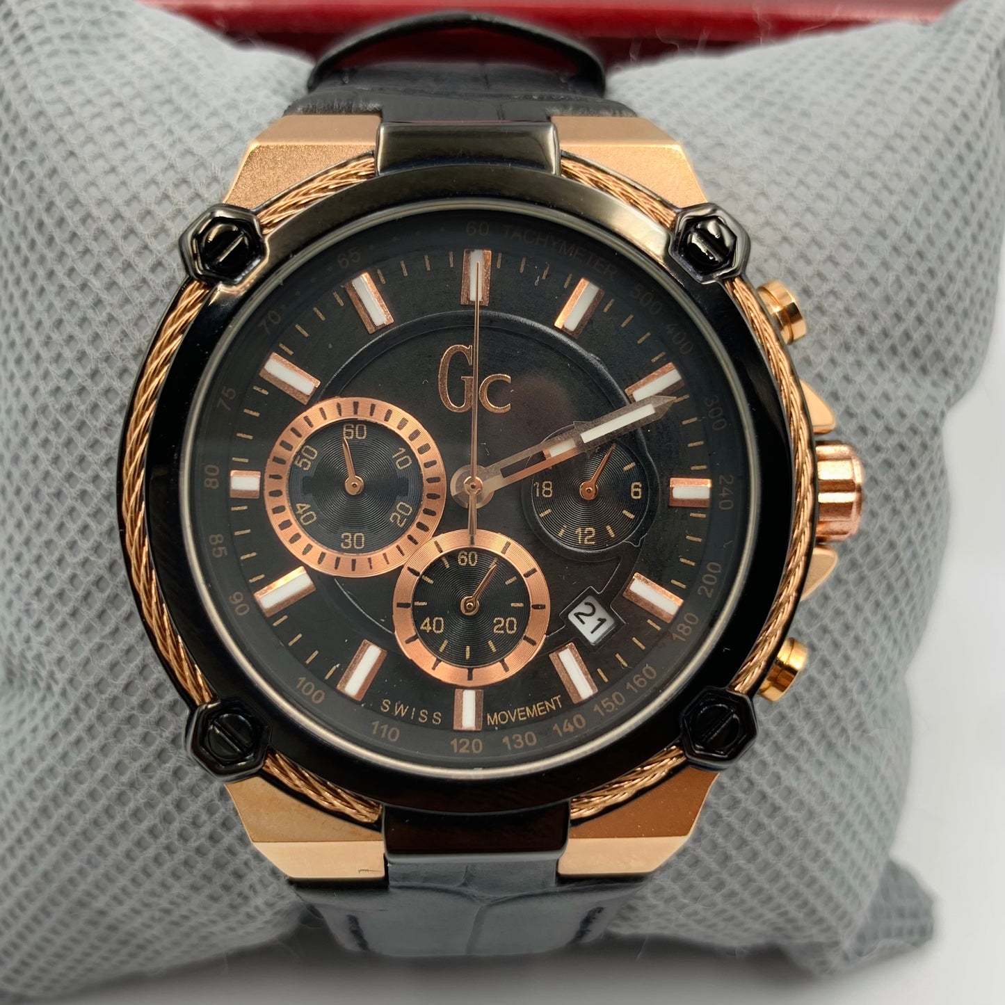 Gc Black Towtone Watch