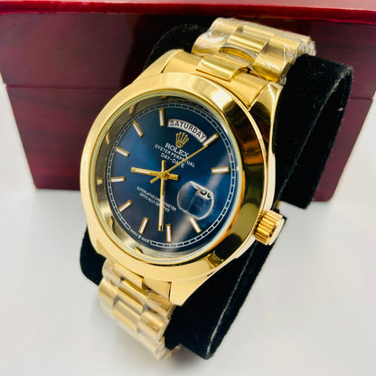 Golden Blue Day-Date Watch